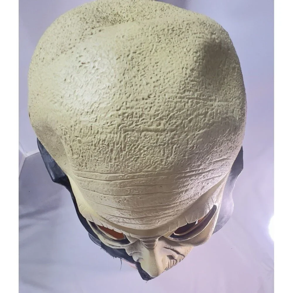 Easter Unlimited Green Space Alien Martian Full Head Latex Mask with Neck Cape